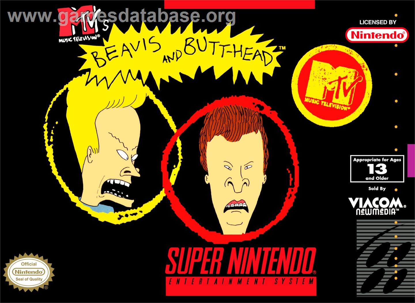 Beavis And Butt-head - Nintendo SNES - Artwork - Box